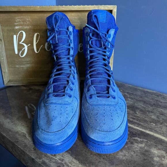 Preowned Nike SF Air Force 1 High Royal Blue Men's High Top Sneakers Men’s 11 US - Picture 2 of 8